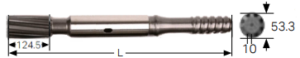 Black Diamond Drilling Top Hammer Shank Adaptor COP-SC16 COP-1240 COP-1640
