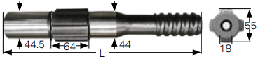 Black Diamond Drilling Top Hammer Shank Adaptor Toyo-PR-200